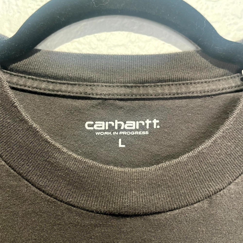 Carhartt WIP Dome Script T Shirt Mens Large Black Spell Out Graphic Print Cotton - Picture 3 of 11